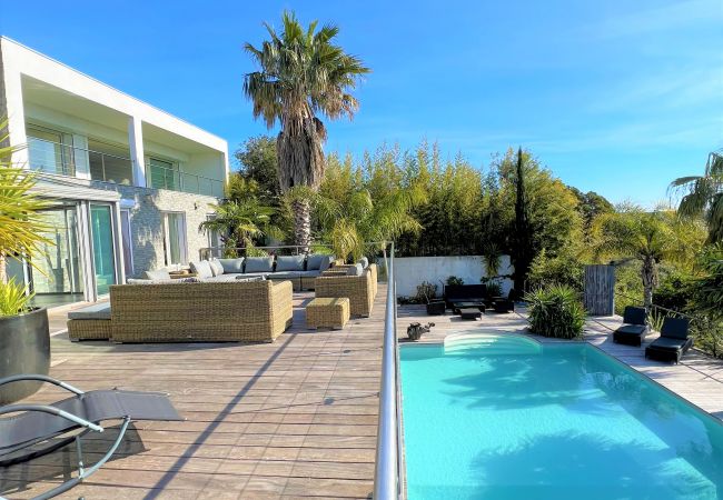 magnifique piscine chauffée villa luxe porto vecchio